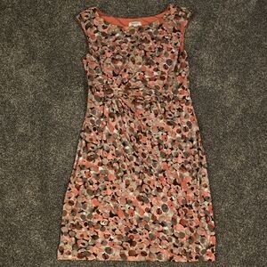 Dressbarn Pink and Black Sheath Midi Dress